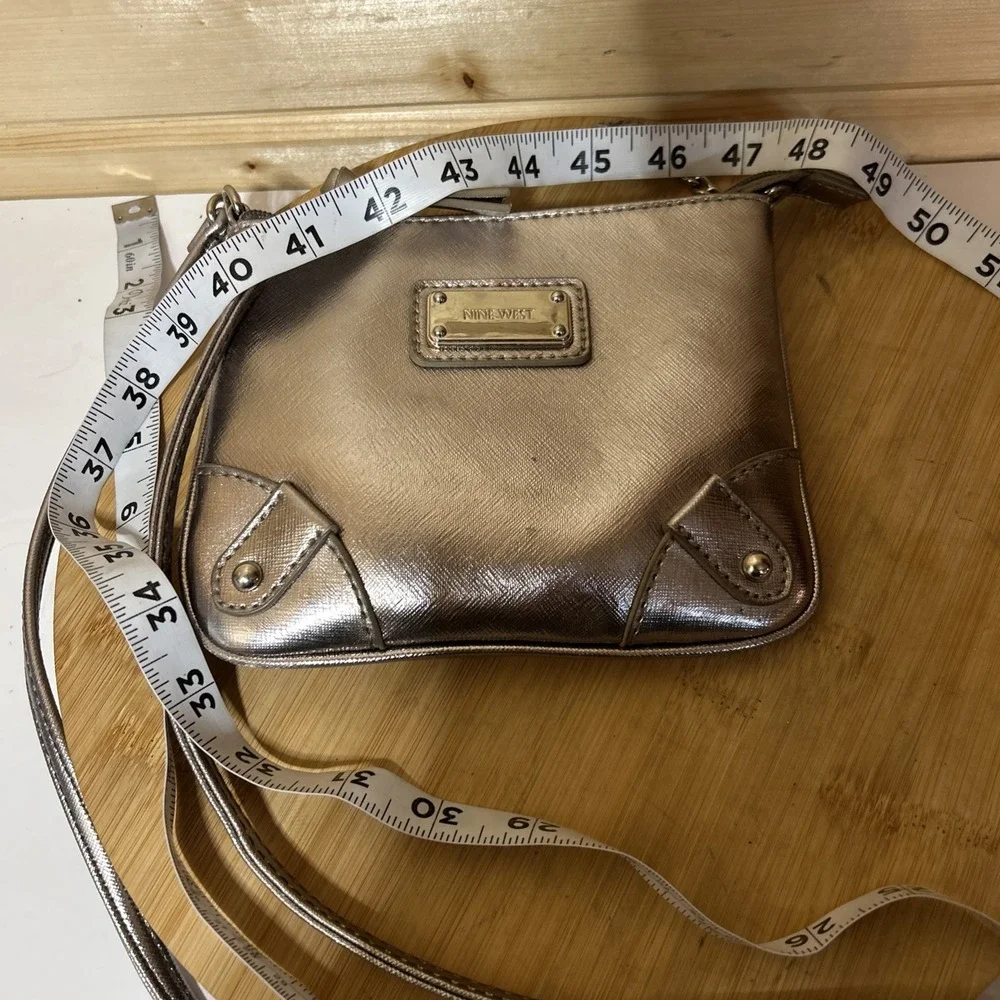 Nine West Crossbody Bag Purse Silver Small